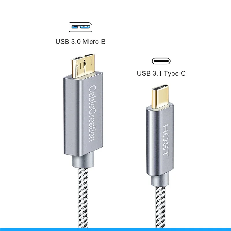 USB-C to Micro-B 3 0 (Gen 2/10G) Кабель Micro USB 1 типа C совместимый с MacBook (Pro) Chromebook Pixel внешний