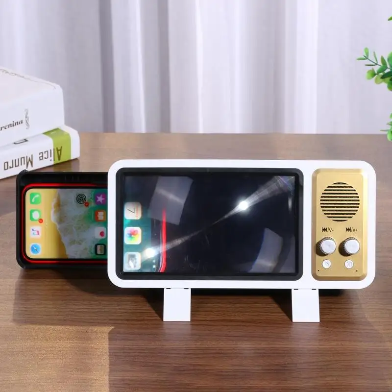 ТВ-экран усилители DIY Bluetooth ретро телевизор сотовый телефон экран Проекционные