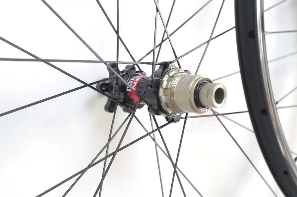 1244 г легкие Углеродные MTB XC колеса 27 мм ширина через ось/QR бескамерная покрышка 29er