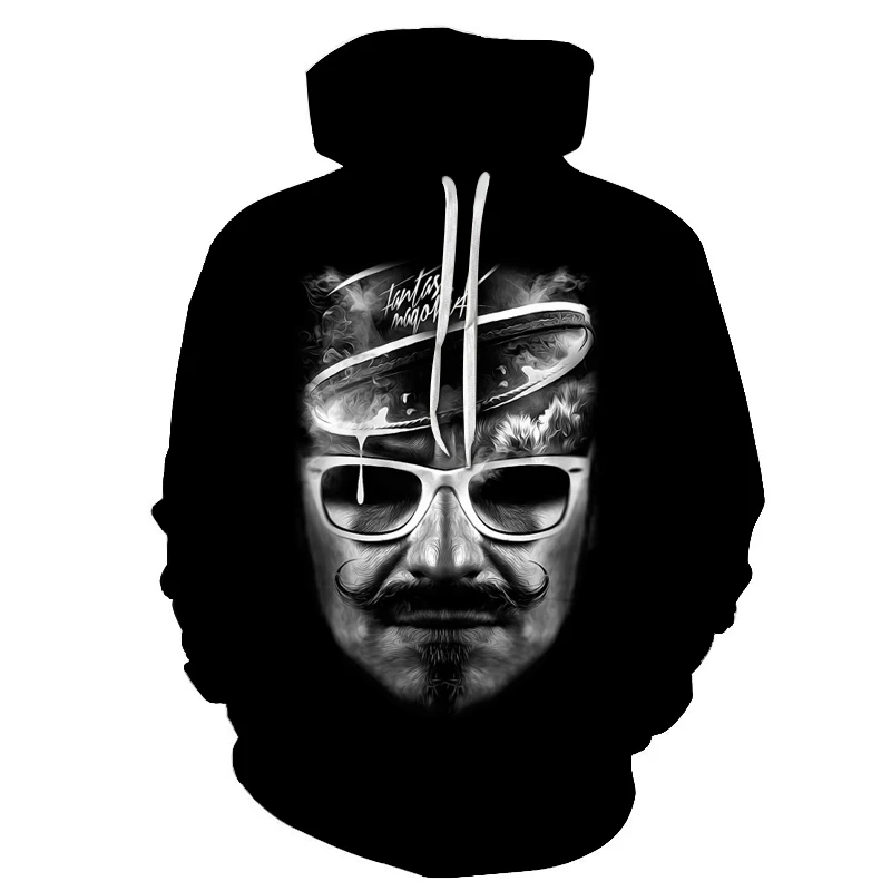 2019 новый осенний мужской пуловер 3D devil man толстовка с капюшоном принт цифровой