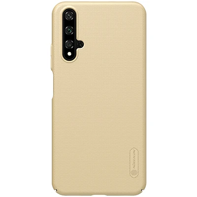 Чехол для huawei Honor 20, NILLKIN, Супер Матовый экран, матовая жесткая задняя крышка из ПК, Honor 20, чехол, подарок, держатель для телефона - Цвет: Золотой