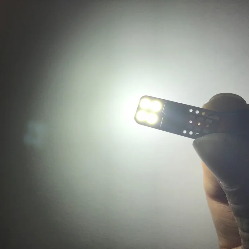 100 шт. T10 Светодиодные лампы W5W Canbus 8 SMD 3030 Неполярные 168 501 поворотные боковые LED s