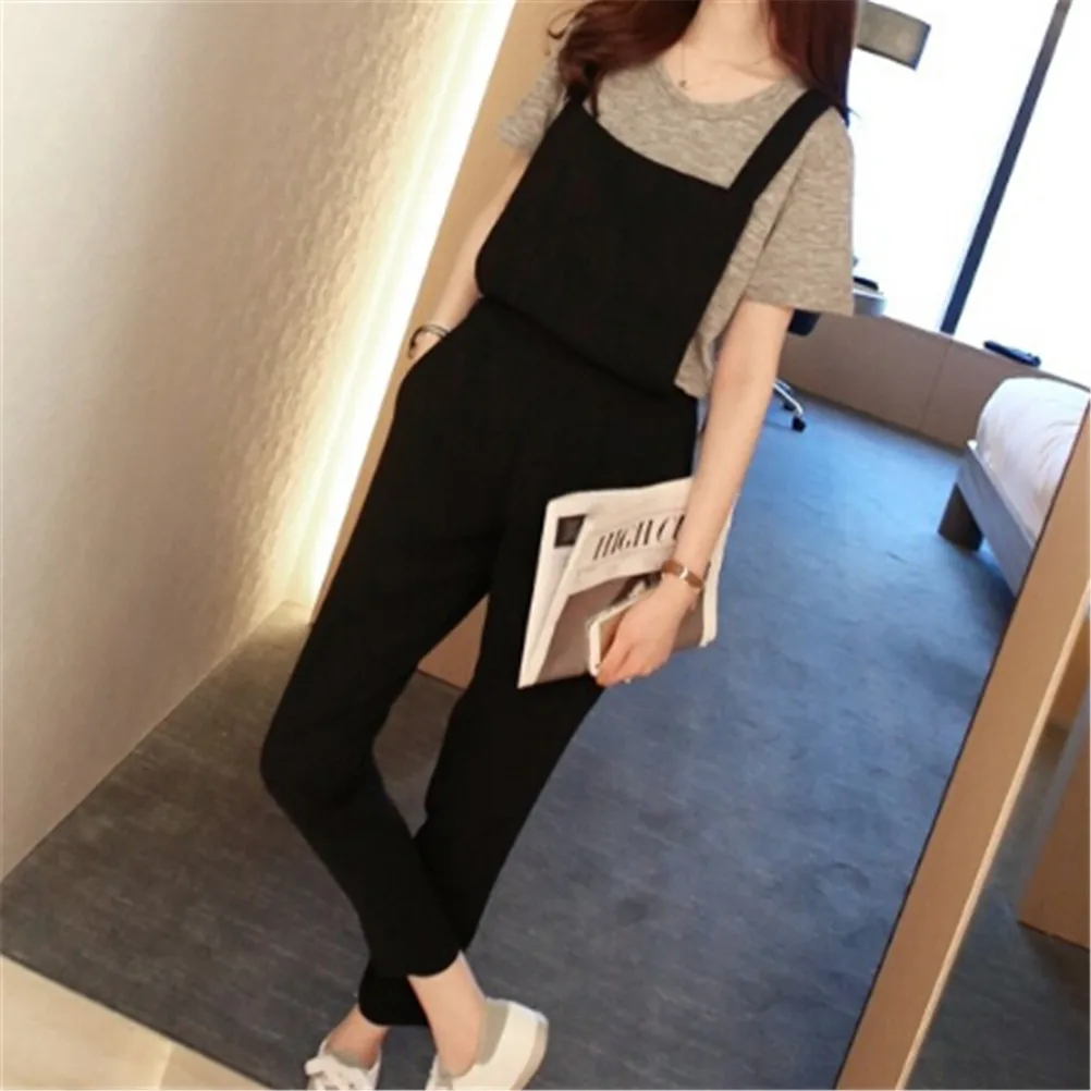 New Sale Women Casual Loose Linen Pants Cotton Jumpsuit Strap Harem Trousers Overalls | Женская одежда