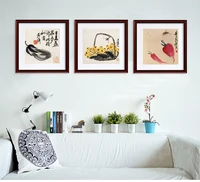 still life paintings tradtional chinese style masterpiece reproduction eggplants carrots persimmons mural prints