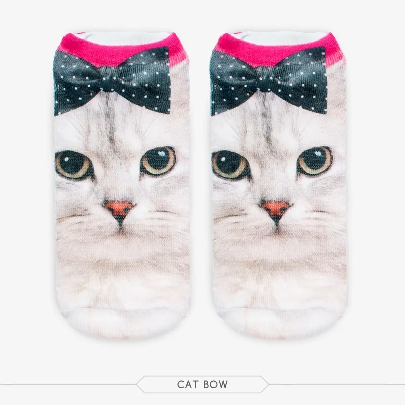 black smile cat sock 2016 new fashion 3D printed Cotton harajuku cotton Ankle Sock Hosiery | Женская одежда