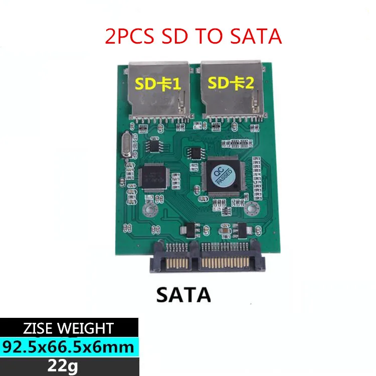 SP New 2 Port Dual SD SDHC MMC RAID to SATA Adapter Converter Support All Card 2.5inch sata | Компьютеры и офис
