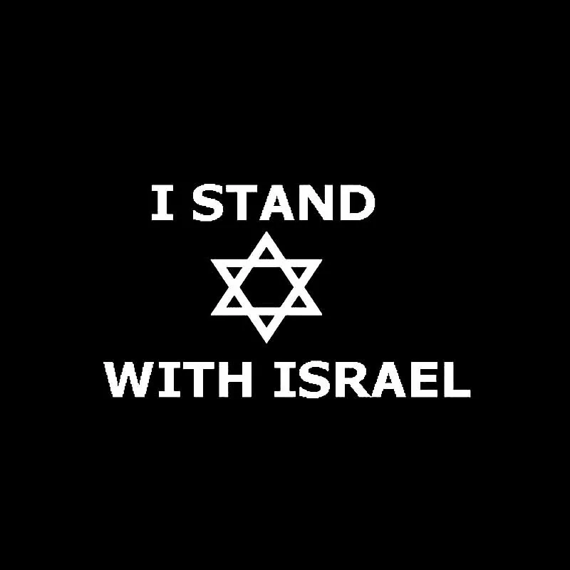 Серебристый YJZT 13,9 см* 8,1 см I STAND WITH ISRAEL Виниловая наклейка для автомобиля патриотическая еврейская христианская черная/Серебристая C3-1299 - Название цвета: Серебристый