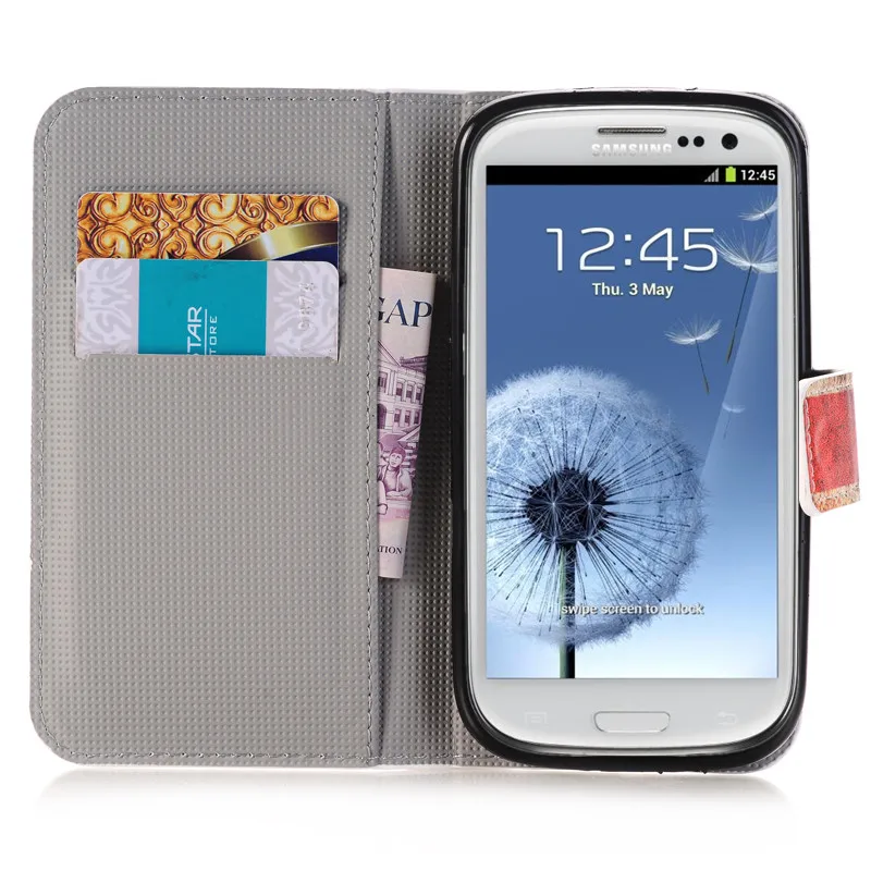 Кожаный чехол бумажник с рисунком бабочки для SAMSUNG GALAXY S3 S4 S5 Mini S6 Edge Plus G920 S7 G930 Note 3 4