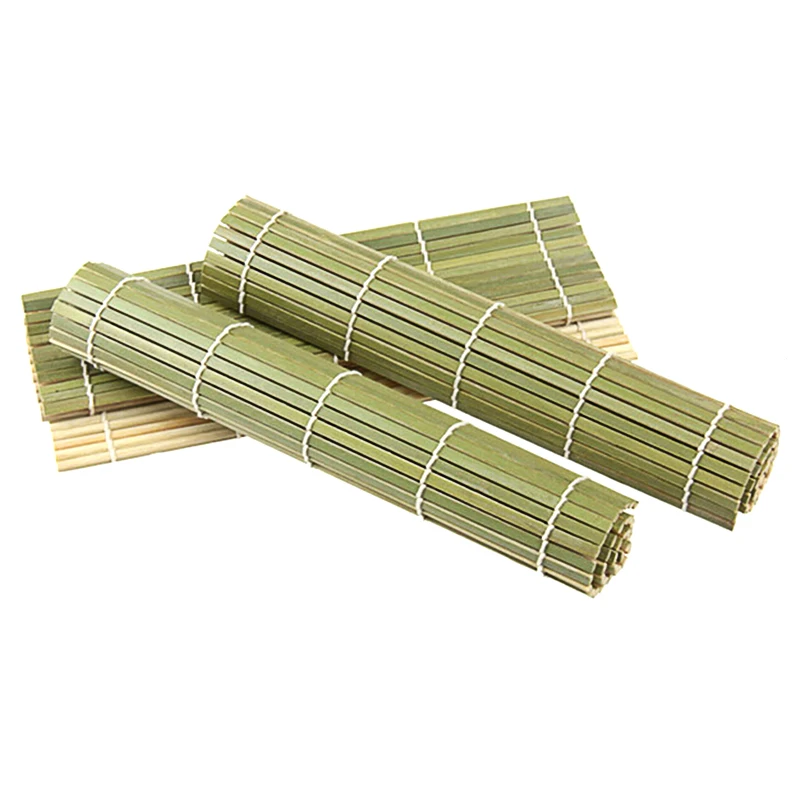 New Sushi Rolling Roller Bamboo Material Rolling Mats Sushi Maker DIY And A Rice Paddle DIY Cooking Sushi Tools