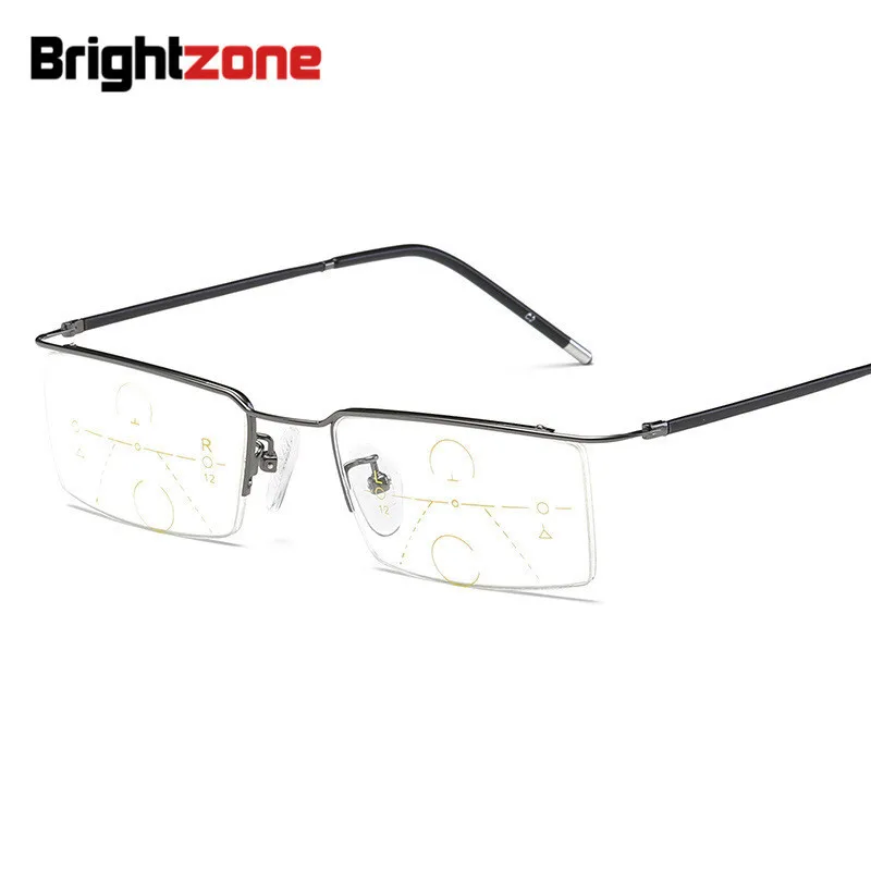 Brightzone полурамка для чтения многофокальные очки мужские прогрессивные лупы