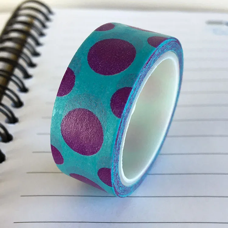 20 шт./компл. пятно фиолетовый круг фестиваль Washi лента дети DIY декоративные