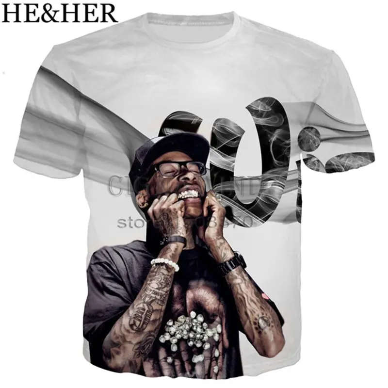 Новая популярная Футболка wiz khalifa для мужчин и женщин модная крутая футболка с 3D