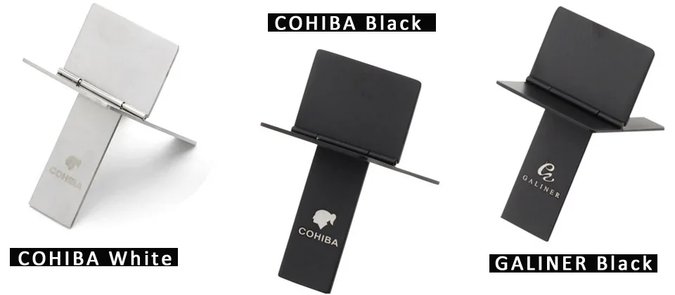 GALINER и COHIBA портсигар Пепельница держатель стальной складной Стенд сигары держатель черный серебристый