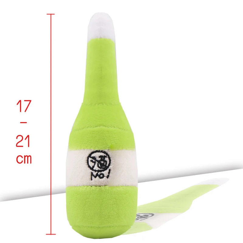 1 шт. жевательные игрушки для собак с пищащим звуком форма бутылки вина