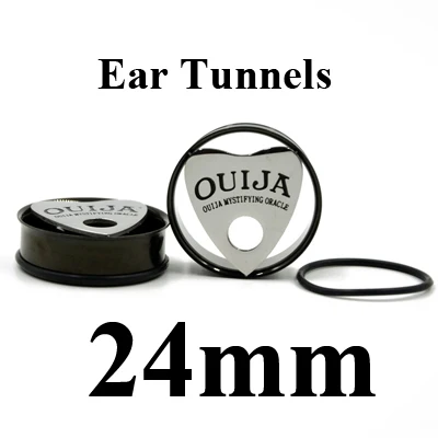Ear Tunnel 24MM Нержавеющая сталь Ouija доска Уха Туннель Вилки Gauge Эспандеры ушной Конус Носилки Пирсинг ювелирные изделия кулон ожерелье Подарки - Окраска металла: Ear Tunnel 24MM
