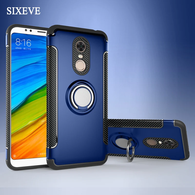 SIXEVE роскошное кольцо на палец чехол для Red mi 5 Plus 4X 4A 3S 4 Pro Note 3 6 Броня