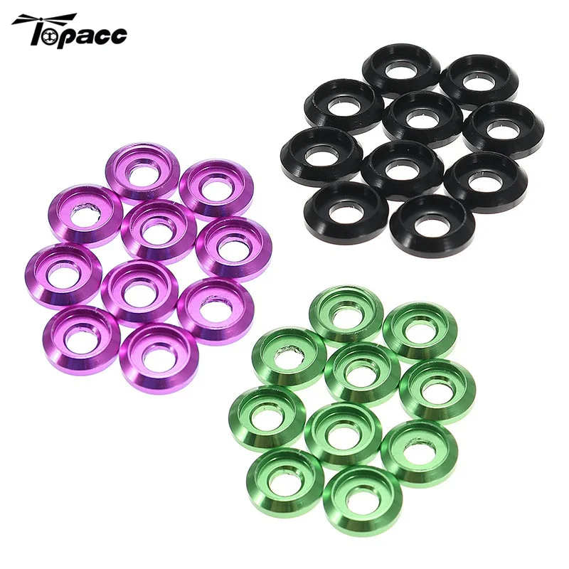 10 шт алюминиевый сплав Красочные M3 шайбы изоляционные прокладки кольца для