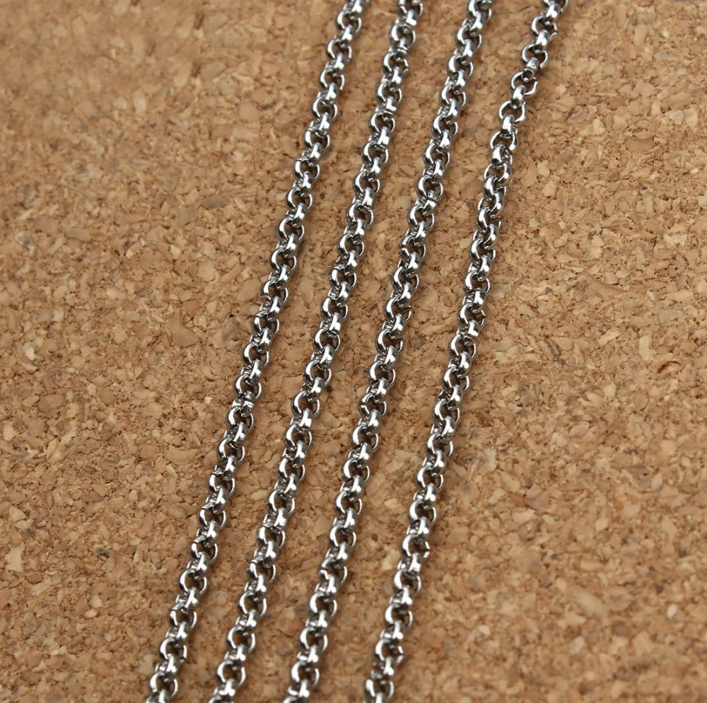 LINSOIR 2Meter/pak 2 3 4 5 7 mm 316L Stainless Steel Chain Bulk Fitting for Necklace Bracelet Jewelry Making Materials F2243 | Украшения и
