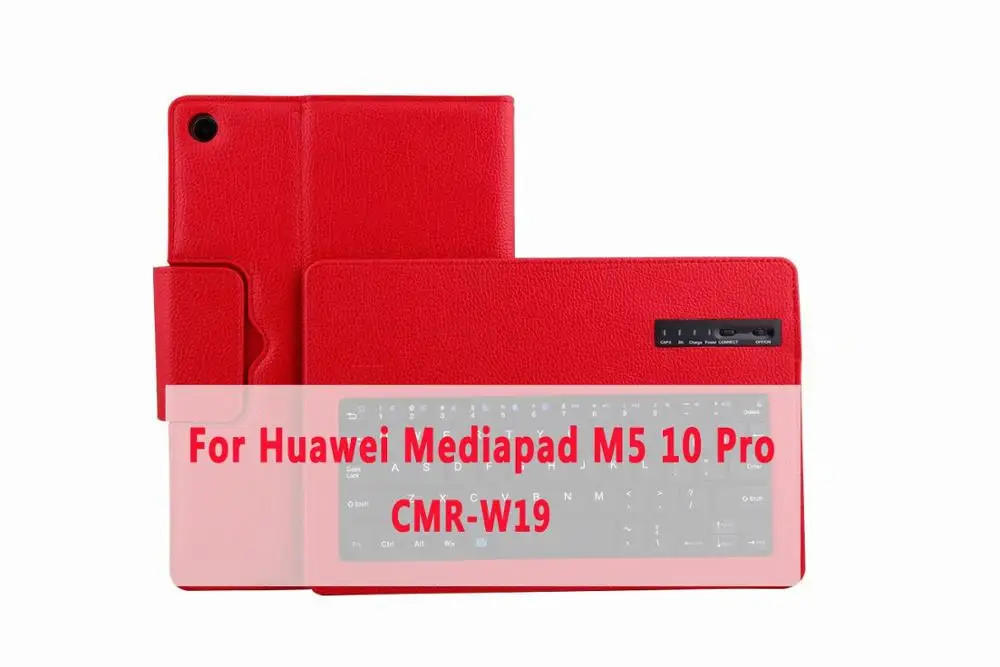 Снимите Bluetooth клавиатура чехол для huawei Mediapad M5 10 Pro 10,8 CMR-AL09 CMR-W09 CMR-W19 с Экран протектор фильм ручка - Цвет: Red For M5 10 Pro