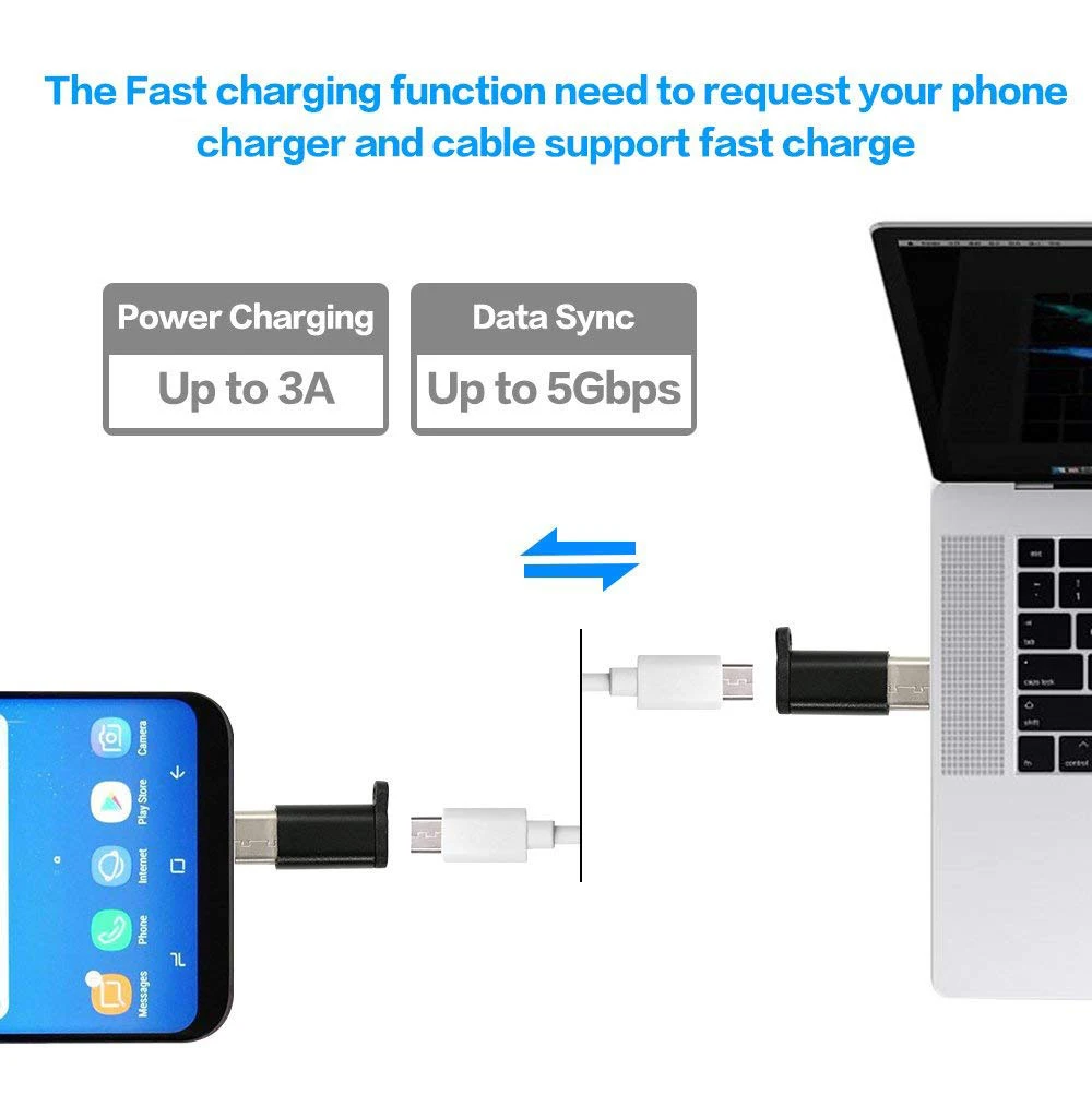 NYFundas 3 шт. type-C для mi cro USB адаптер для One Plus 6 Oneplus 6 zenfone5z Xiaomi mi Max 3 huawei P20 Pro type C 3,1 конвертер