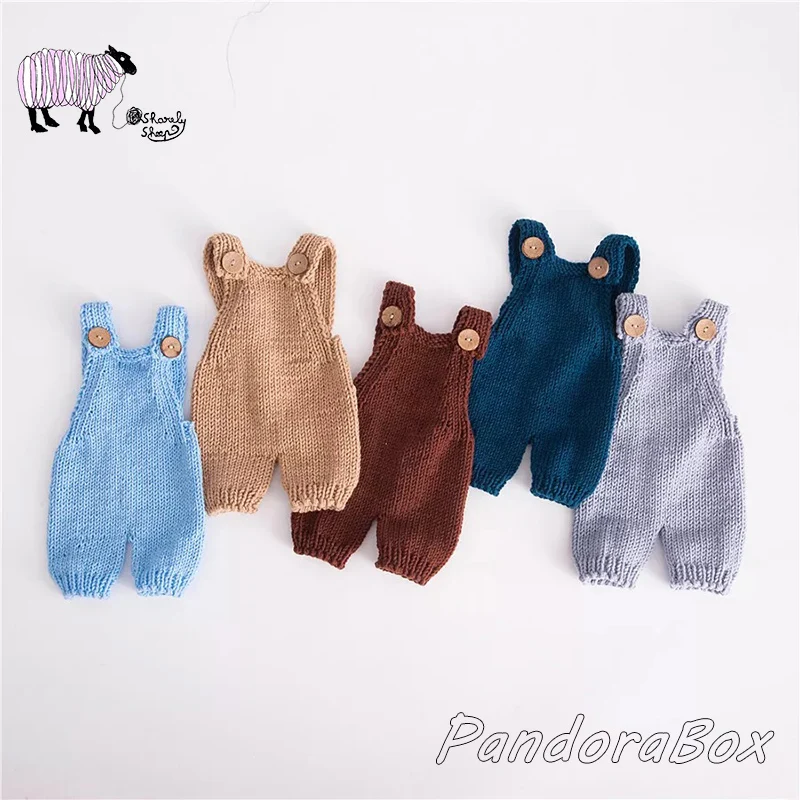 Newborn Photography Props Clothes Crochet Jumpsuit Baby Boy Photo Shoot Infant bebe fotografia Accessories foto | Детская одежда и