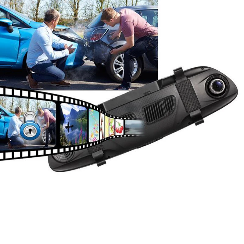 Двойной объектив 6.5 &quotдюймов HD1080P IPS Экран заднего вида DVR с Ночное видение