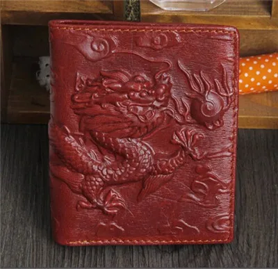 Новое поступление 2018 китайский дракон мужские короткие Натуральная кожа Теплые