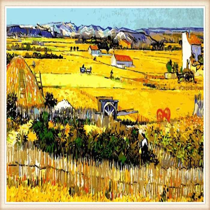 Vincent Van Gogh известные абстрактные картины маслом по номерам Осенний сбор урожая