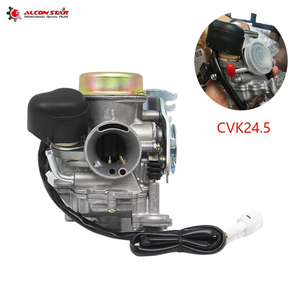 

Alconstar High Performance CVK24.5 Motorcycle Replace Keihi Carburetor Electronic Choke For GY6 100 125 150CC Scooter ATV Quads