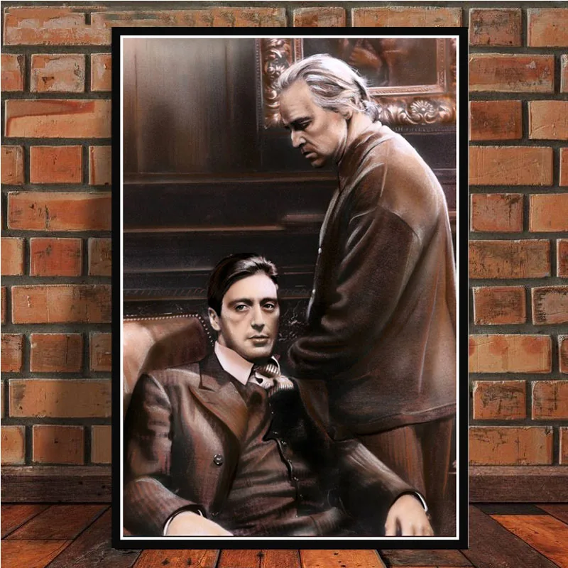 0014 The Godfather Movie Marlon Brando Al Pacino плакат настенный художественный Рисунок плакаты и принты холст живопись для комнаты домашний декор - Цвет: 0014