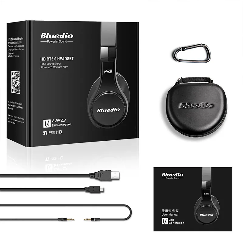 Bluedio U (UFO) 2 высококлассные Bluetooth наушники запатентованные 8 драйверов HiFi
