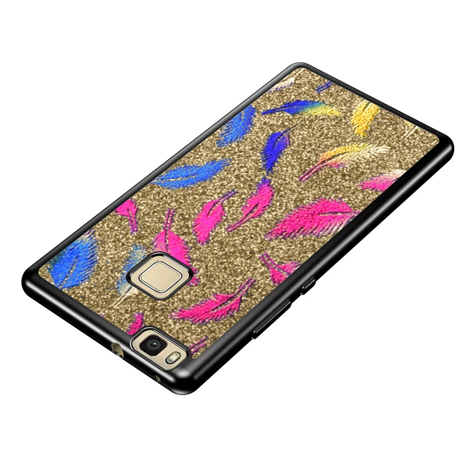 DAGUDON Glitter Cover Case For Huawei P9 Lite Luxury bling Soft Silicone Phone Back 2016 Cases |