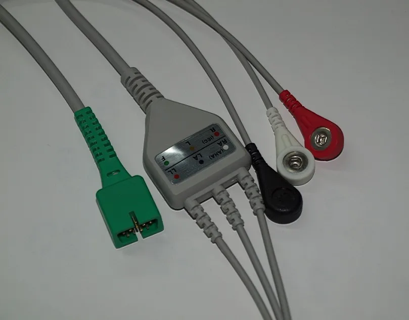 Для MEK 3 lead ecg cable MP1000 MP600 MP500 one piece DB9 leading and leadwire Snap Clip Vet clip AHA или IEC TPU cable| |