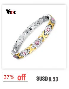 Vnox женский Браслеты золото-цвет Нержавеющая сталь Любовь Bijoux Регулируемый Длина