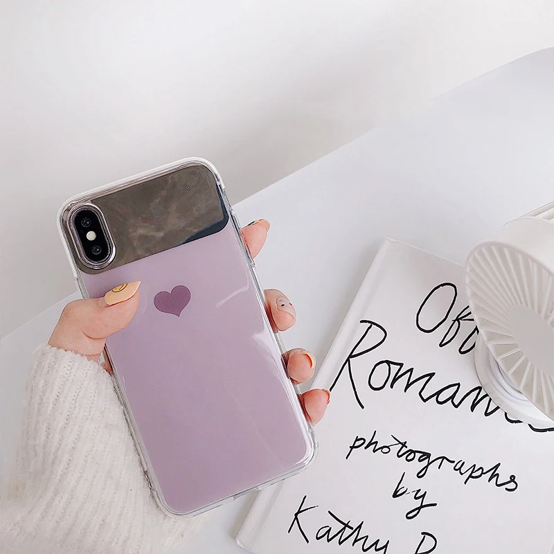 Чехол для телефона GlamPhoneCase Love Heart iPhone 6 6S 7 8 Plus зеркальные чехлы XR XS Max мягкий чехол