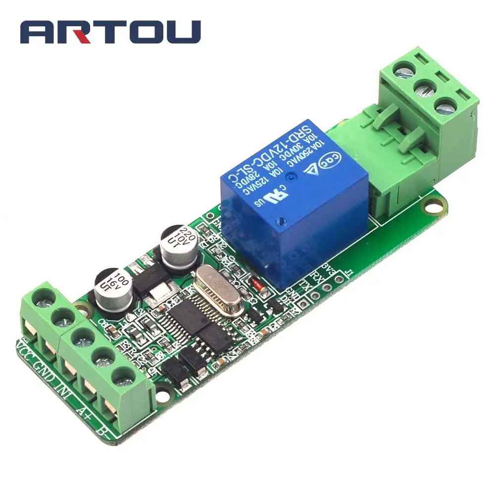 1 шт. релейный модуль Modbus Rtu канал 12 В переключатель вход/выход RS485 / TTL