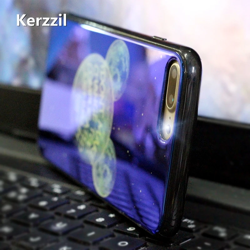 Kerzzil Moon Blue-ray Star moon Case For iphone6 7Planet Stars Cover Soft Silicone Phone Cases iphone 7 6 6S 8 PLus |