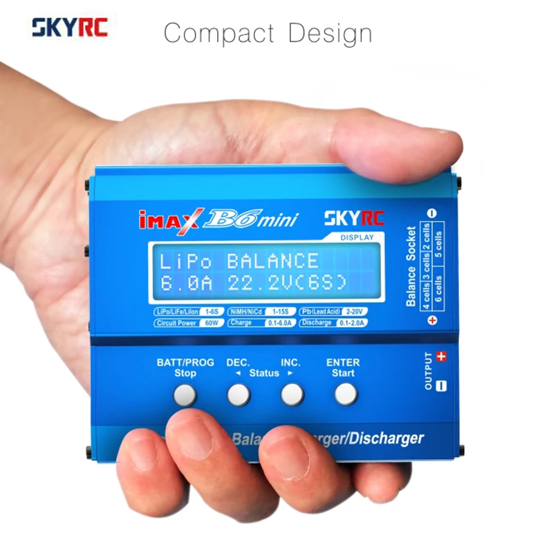 Оригинальное балансирующее зарядное устройство SKYRC IMAX B6 mini 60 Вт Dis для