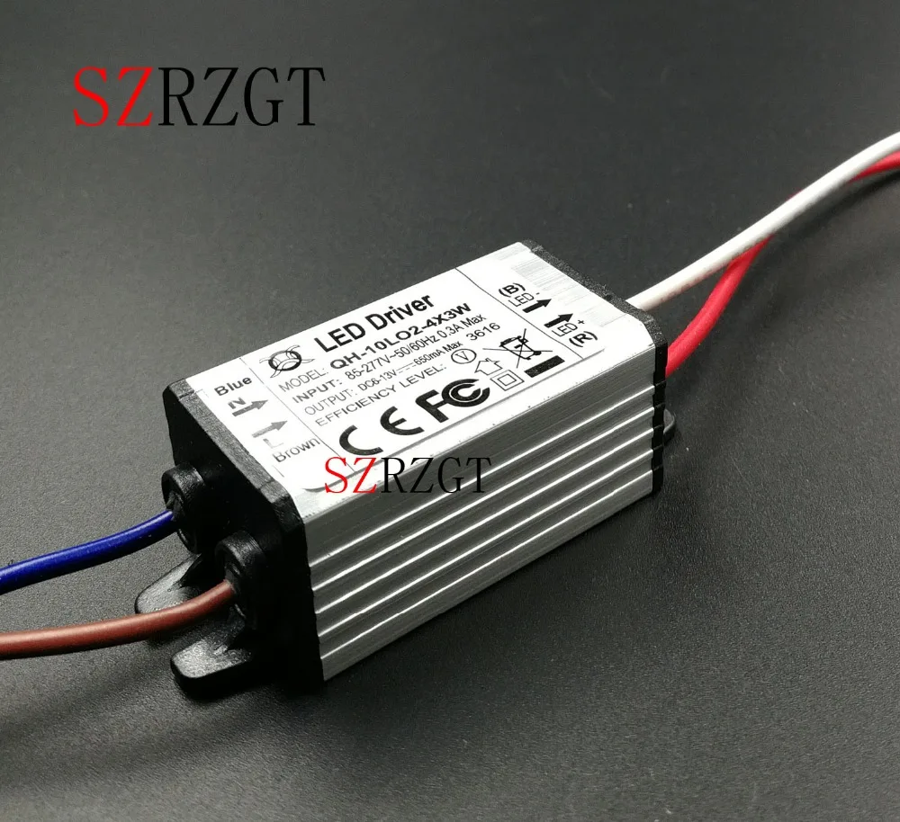 10 Вт AC85-277V светодиодный драйвер 2-4x3W 600mA DC6-13V Светодиодный источник питания