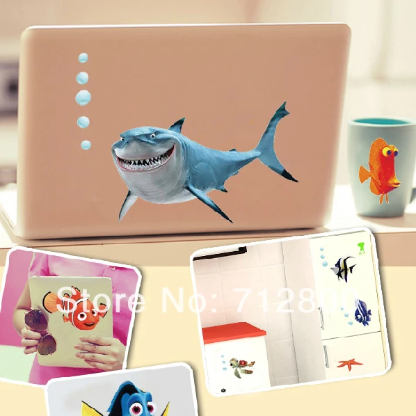 Рыба и пузырь съемный 3d обои на стенах Ванная комната декора Наклейки стену для