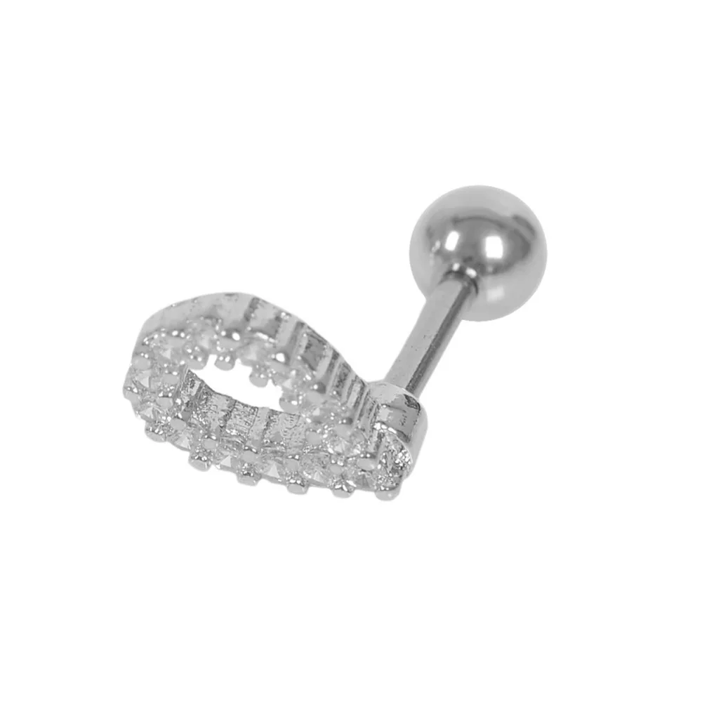 1Pcs Surgical Steel Crystal Different Design Ear Studs Cartilage Earrings Tragus Helix Piercing Gauges Lip Rings | Украшения и