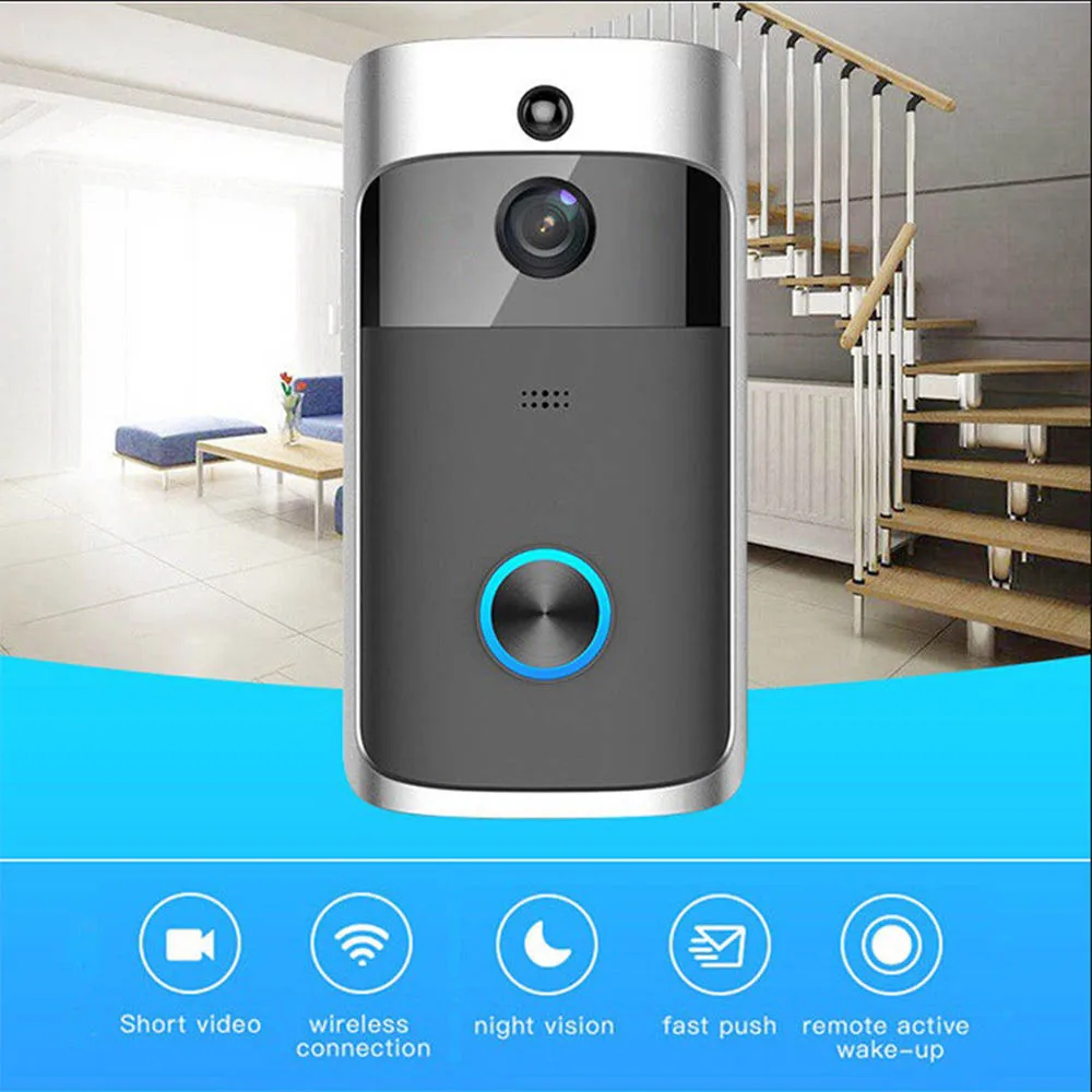 Беспроводная видеокамера дверной звонок с Wi Fi Видеозвонок 720P домашняя камера