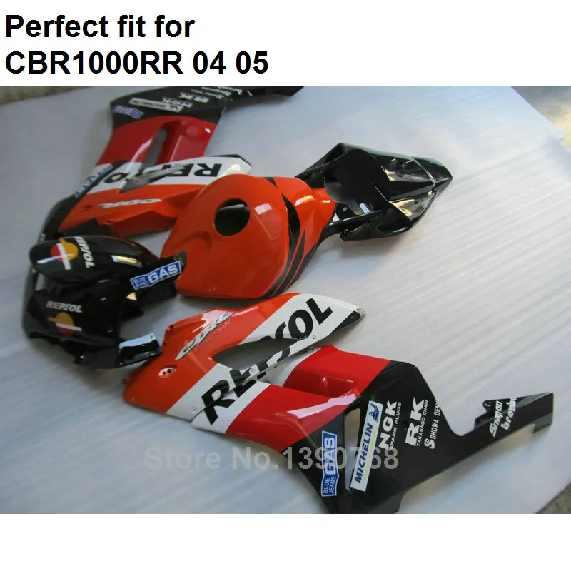 Новый набор обтекателей для мотоциклов Honda injection CBR1000RR 2004 2005 красный черный