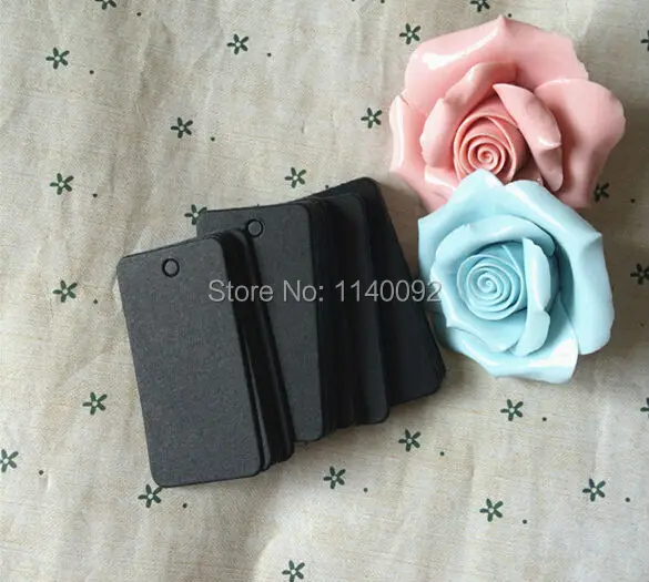 

Free shipping 500 pcs a lot blank 350 gsm black paper tag 2.8x5.4cm/baking price tag/clothing price tag/gift packing tag/labels