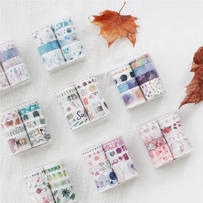 Ретро цветной набор маскировочной клейкой ленты украшение для ручного счета Kawaii
