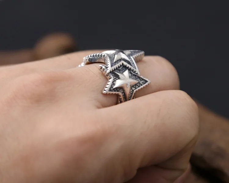 Оптовая продажа с фабрики Серебряное классическое кольцо Cody азиатской звезды