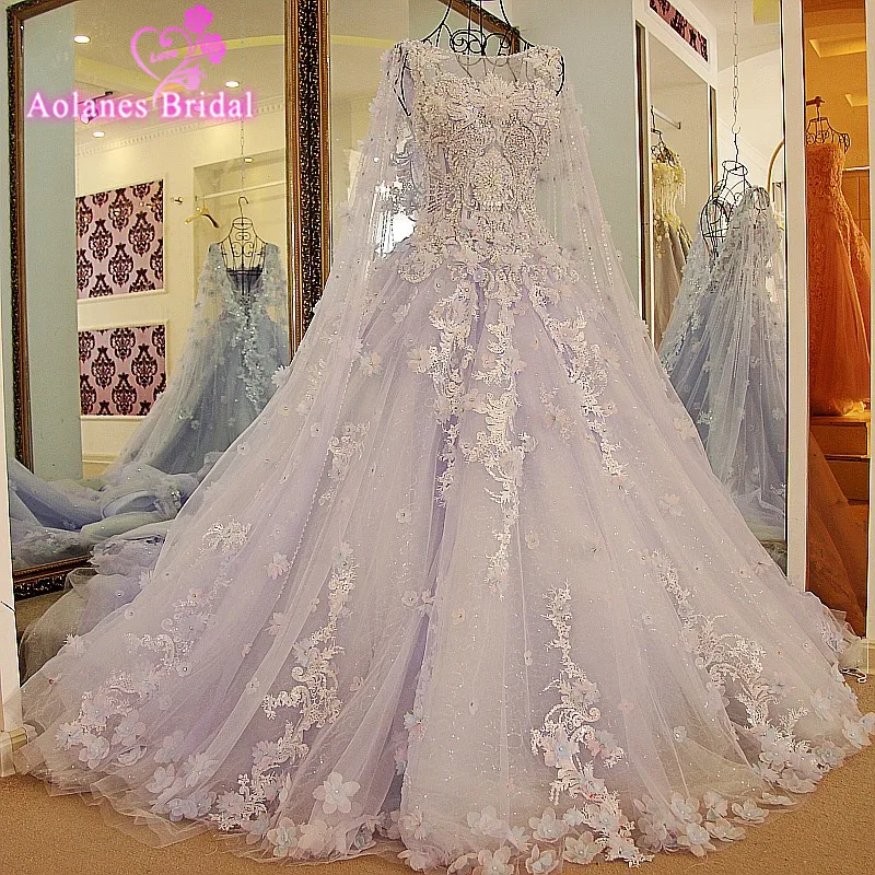 Новинка 2017 роскошное Бальное Платье синее кружевное свадебное платье с