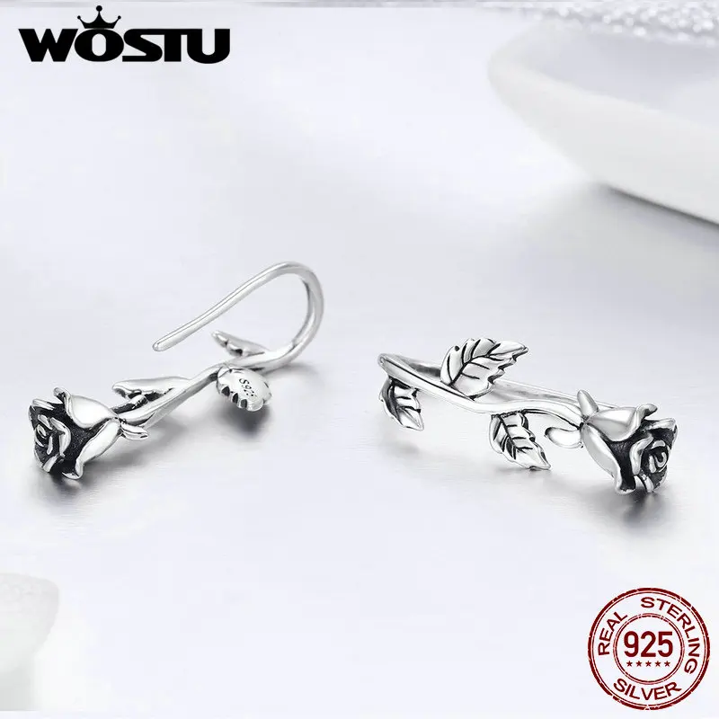WOSTU новые трендовые серьги-гвоздики из стерлингового серебра 925 пробы с