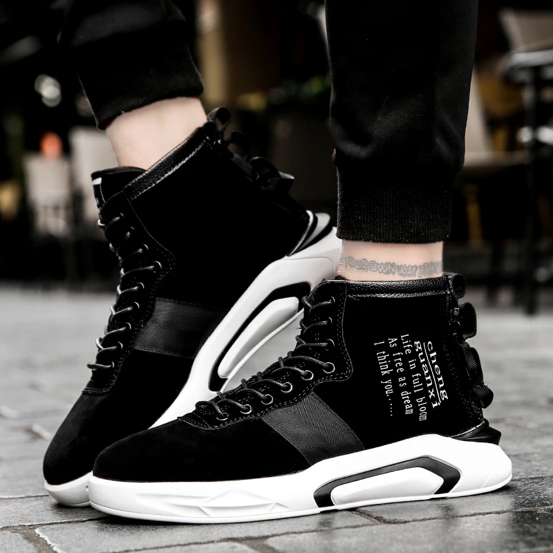 

2018 Hot Men's Casual Shoes Top Fashion Man Sneakers Suede High Quality Comfortable Shoes Espadrilles Men Chaussure Homme Black