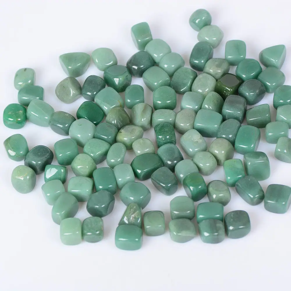 100g Square Green Aventurine Tumbled Stones Crystal Mineral Planting Decor Lot |